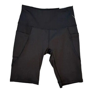 NEW New York‎ Laundry Women's Small High-Rise Active Shorts Pockets Black NWT
